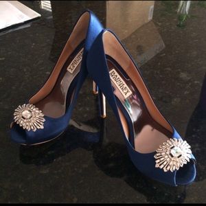 Gorgeous blue wedding shoes nwt